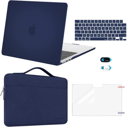 MOSISO Compatible with MacBook Air 13 inch Case M5 2026 M4 2025 M3 M2 2024-2022 A3449 A3240 A3113 A2681,Hard Shell&Sleeve Bag&Keyboard Skin&Webcam Cover&ScreenFilm for MacBook Air 13.6