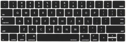MOSISO Keyboard Cover Compatible with MacBook Pro with Touch Bar 13 and 15 inch 2019 2018 2017 2016 (Model: A2159, A1989, A1990, A1706, A1707), Silicone Skin Protector, Black