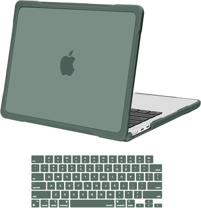 MOSISO Compatible with MacBook Air 13 inch Case M2-M5 2022-2026 A3449 A3240 A3113 A2681, 2 in 1 Kit Crack-Resistant Hard Case with Soft TPU Bumper