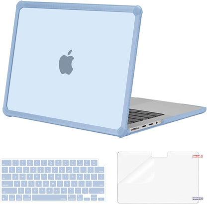 MOSISO Compatible with MacBook Pro 14 inch Case M5-M1 2026-2021 A3427 A3426 A3434 A3112 A3185 A3401 A2918 A2992 A2779 A2442,3 in 1 Kit Anti-Crack Hard Shell with TPU Bumper