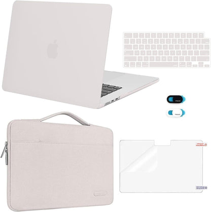 MOSISO Compatible with MacBook Air 13 inch Case M2-M5 2022-2026 A3449 A3240 A3113 A2681, Hard Shell, Sleeve Bag, Keyboard Skin, Webcam Cover & Screen Film