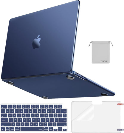 MOSISO for MacBook Air 15 inch Case M5-M2 2026-2023 A3448 A3241 A3114 A2941, 4 in 1 Kit Seamlessly Closes Anti-Fingerprints Matte Hard Shell,Great for Business Travel Study