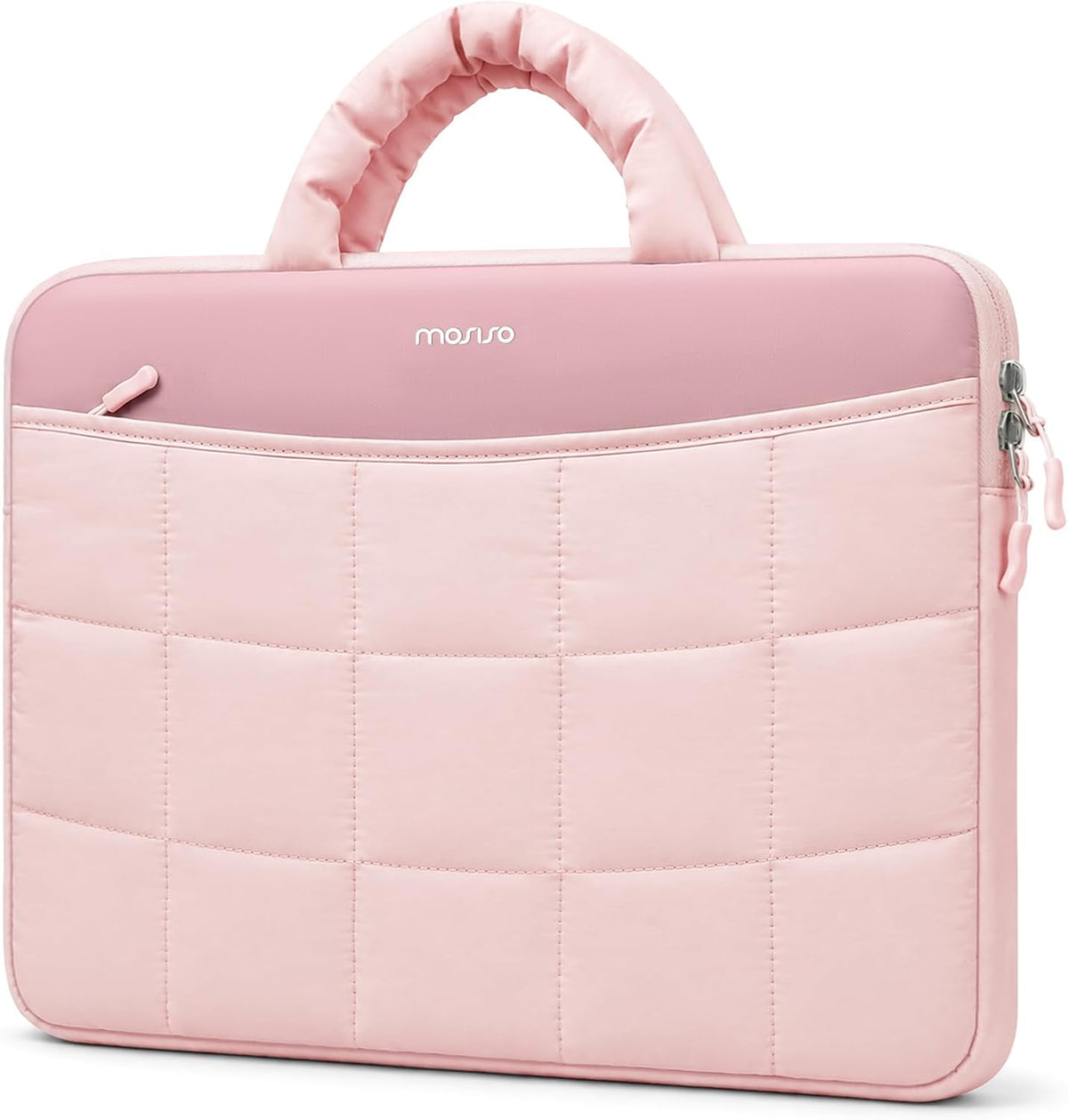 MOSISO Puffy 360 Protective Laptop Sleeve,13.3-16 Inch Fit,Curved Organizer Pocket,Top Handle & Rear Trolley Strap