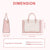 MOSISO Laptop Tote Bag for Women, 15.6 inch Waterproof PU Leather Laptop Bag, Vertical Curved Line Computer Briefcase, Large Capacity Teacher Work Handbag for Business Office, Pink
