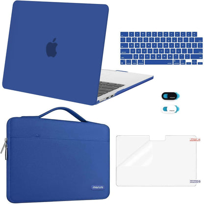 MOSISO Compatible with MacBook Air 13 inch Case M5 2026 M4 2025 M3 M2 2024-2022 A3449 A3240 A3113 A2681,Hard Shell&Sleeve Bag&Keyboard Skin&Webcam Cover&ScreenFilm for MacBook Air 13.6