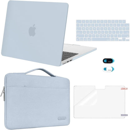 MOSISO Compatible with MacBook Air 13 inch Case M5 2026 M4 2025 M3 M2 2024-2022 A3449 A3240 A3113 A2681,Hard Shell&Sleeve Bag&Keyboard Skin&Webcam Cover&ScreenFilm for MacBook Air 13.6