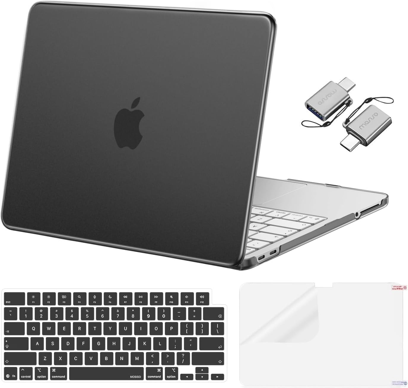 MOSISO Crack-Resistant Cover Compatible with MacBook Neo Case 13 inch 2026 Release Model A3404 with A18 Pro Chip, Protective Hard Shell&Keyboard Cover&Screen Film&Type C, Crystal Clear mysite
