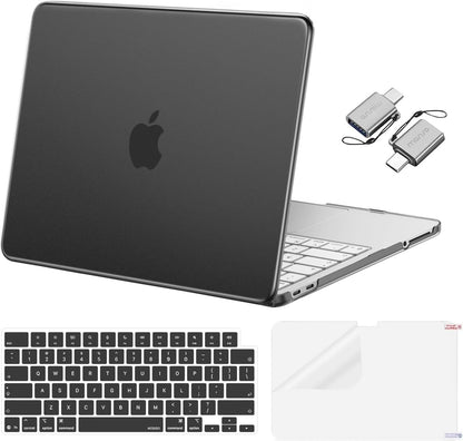 MOSISO Crack-Resistant Cover Compatible with MacBook Neo Case 13 inch 2026 Release Model A3404 with A18 Pro Chip, Protective Hard Shell&Keyboard Cover&Screen Film&Type C, Crystal Clear mysite