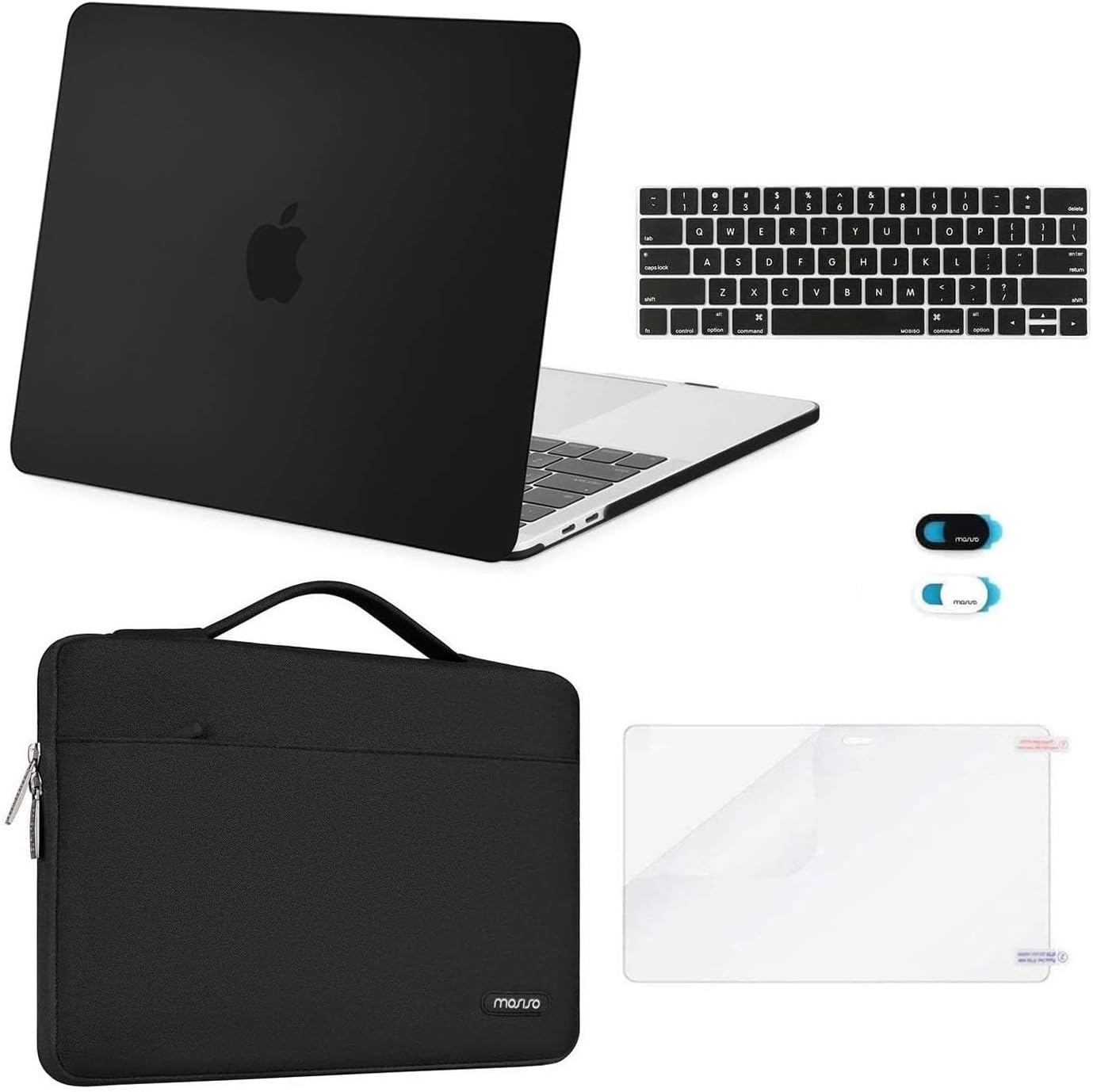 MOSISO Compatible with MacBook Pro 13 inch Case M2 2026, 2025, 2024-2016 A2338 M1 A2251 A2289 A2159 A1989 A1708 A1706, Plastic Hard Case&Bag&Keyboard Skin&Webcam Cover&Screen Protector, Avocado Green