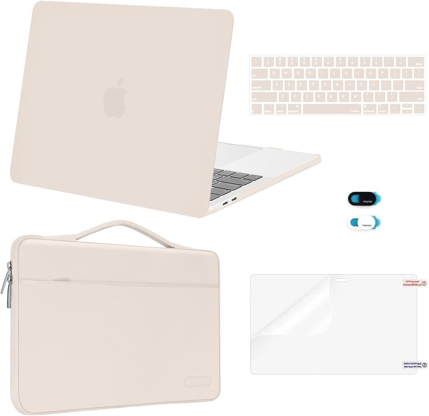 MOSISO Compatible with MacBook Pro 13 inch Case M2 2026, 2025, 2024-2016 A2338 M1 A2251 A2289 A2159 A1989 A1708 A1706, Plastic Hard Case&Bag&Keyboard Skin&Webcam Cover&Screen Protector, Avocado Green