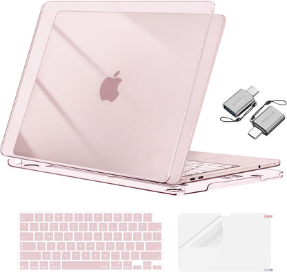 MOSISO Crack-Resistant Cover Compatible with MacBook Neo Case 13 inch 2026 Release Model A3404 with A18 Pro Chip, Protective Hard Shell&Keyboard Cover&Screen Film&Type C, Crystal Clear mysite
