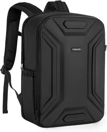 MOSISO Camera Backpack, DSLR/SLR/Mirrorless Camera Bag Waterproof Symmetric Geometric Hard Shell with Tripod Holder&15-16 inch Laptop Compartment Compatible with Canon/Nikon/Sony, Black mysite