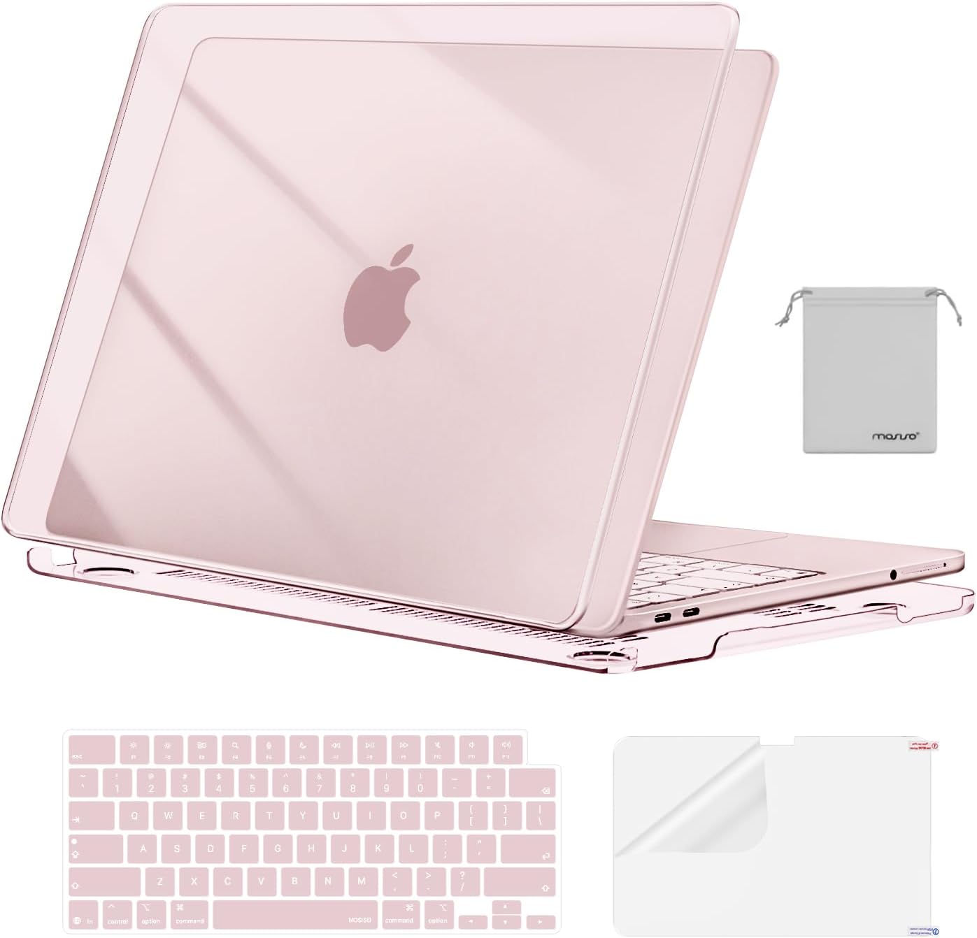 MOSISO Compatible with MacBook Neo Case 13 inch 2026 Release Model A3404 with A18 Pro Chip, 4 in 1 Kit Precision Fit Crack & Scratch Resistant Protective Hard Shell Case Cover, Crystal Clear mysite
