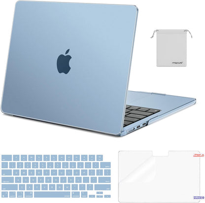 MOSISO Compatible with MacBook Air 13 inch Case M2-M5 2022-2026 A3449 A3240 A3113 A2681, 4 in 1 Protective Kit: Hard Shell, Keyboard Cover, Screen Film & Storage Pouch