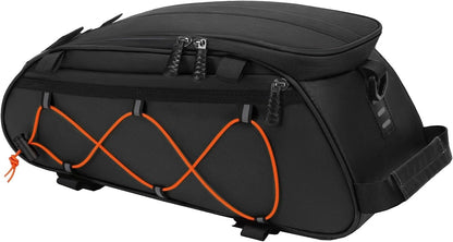 MOSISO Insulated Cooler Bike Rack Bag with 2 Detachable Side Panniers, Waterproof Bicycle Rear Trunk Storage Bag, 3-Way Carry Shoulder Handbag with Reflective Strip for Cycling Picnic Commute