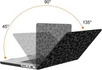 MOSISO Compatible with MacBook Pro 16 inch Case M5 2026 M4 2025 M3 M2 M1 2024-2021 A3429 A3428 A3403 A3186 A2991 A2780 A2485 Pro Max Chip,Leopard Grain Hard Case&Keyboard Cover&Screen Film, Black