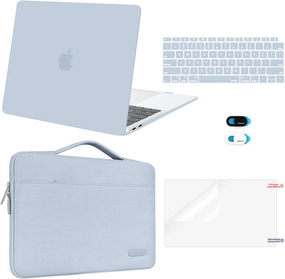 MOSISO Compatible with MacBook Air 13 inch Case M1 Chip 2021 2020 2019 2018 Release A2337 A2179 A1932 Retina Display, Plastic Hard Shell Case&Bag&Keyboard Skin&Webcam Cover&Screen Film, Black