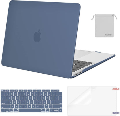 MOSISO Compatible with MacBook Air 13 inch Case M1 Chip 2021-2018 Release A2337 A2179 A1932, Plastic Hard Shell&Keyboard Cover&Screen Film&Storage Bag for MacBook Air 13.3 inch Case, Crystal Midnight