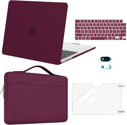 MOSISO Compatible with MacBook Air 13 inch Case M5 2026 M4 2025 M3 M2 2024-2022 A3449 A3240 A3113 A2681,Hard Shell&Sleeve Bag&Keyboard Skin&Webcam Cover&ScreenFilm for MacBook Air 13.6