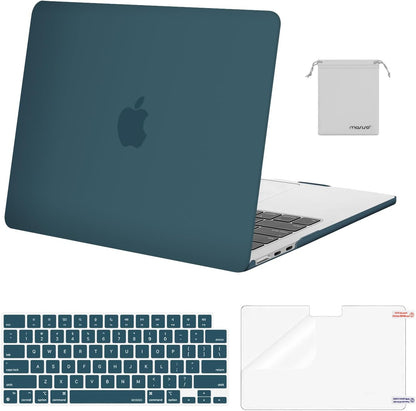 MOSISO Compatible with MacBook Air 13 inch Case M2-M5 2022-2026 A3449 A3240 A3113 A2681, 4 in 1 Protective Kit: Hard Shell, Keyboard Cover, Screen Film & Storage Pouch