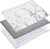 MOSISO Compatible with MacBook Air 13 inch Case 2022 2021 2020 2019 2018 Release A2337 M1 A2179 A1932 Retina Display Touch ID, Plastic Pattern Hard Shell&Keyboard Cover&Screen Protector, White Marble