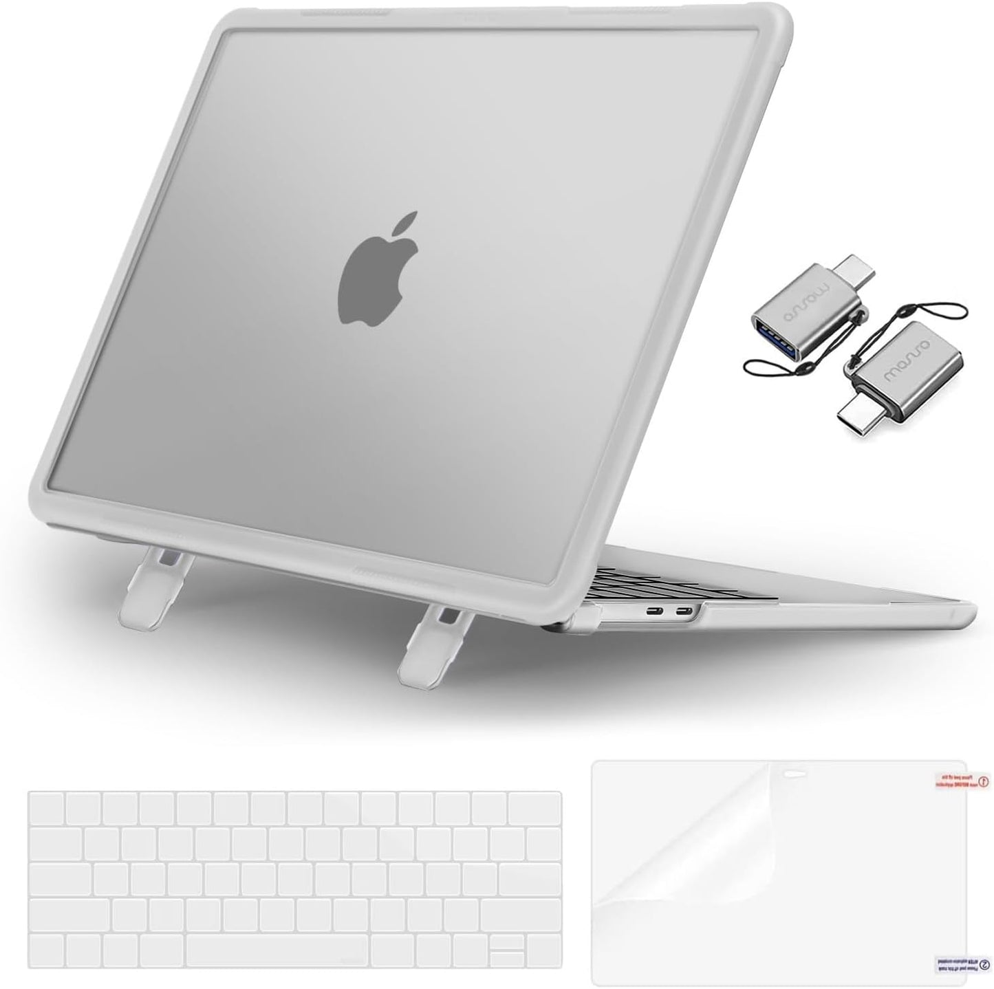 MOSISO Compatible with MacBook Pro 13 inch Case M2 2026-2016 A2338 M1 A2251 A2289 A2159 A1989 A1708 A1706, Heavy Duty Plastic Hard Case with Kickstand&Keyboard Skin&Screen Film&Type C