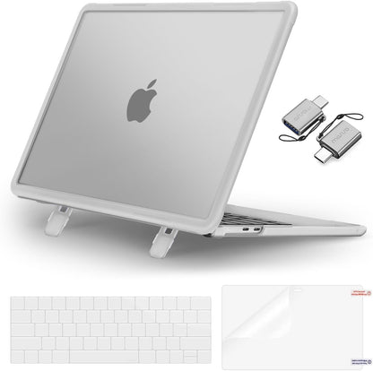 MOSISO Compatible with MacBook Pro 13 inch Case M2/M1 2026-2016 A2338 A2251 A2289 A2159 A1989 A1708 A1706, Heavy Duty Plastic Hard Case with Kickstand&Keyboard Skin&Screen Film&Type C