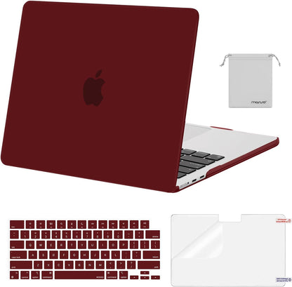 MOSISO Compatible with MacBook Air 13 inch Case M2-M5 2022-2026 A3449 A3240 A3113 A2681, 4 in 1 Protective Kit: Hard Shell, Keyboard Cover, Screen Film & Storage Pouch