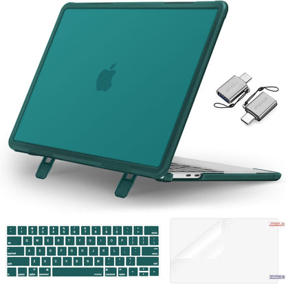 MOSISO Compatible with MacBook Pro 13 inch Case M2/M1 2026-2016 A2338 A2251 A2289 A2159 A1989 A1708 A1706, Heavy Duty Plastic Hard Case with Kickstand&Keyboard Skin&Screen Film&Type C