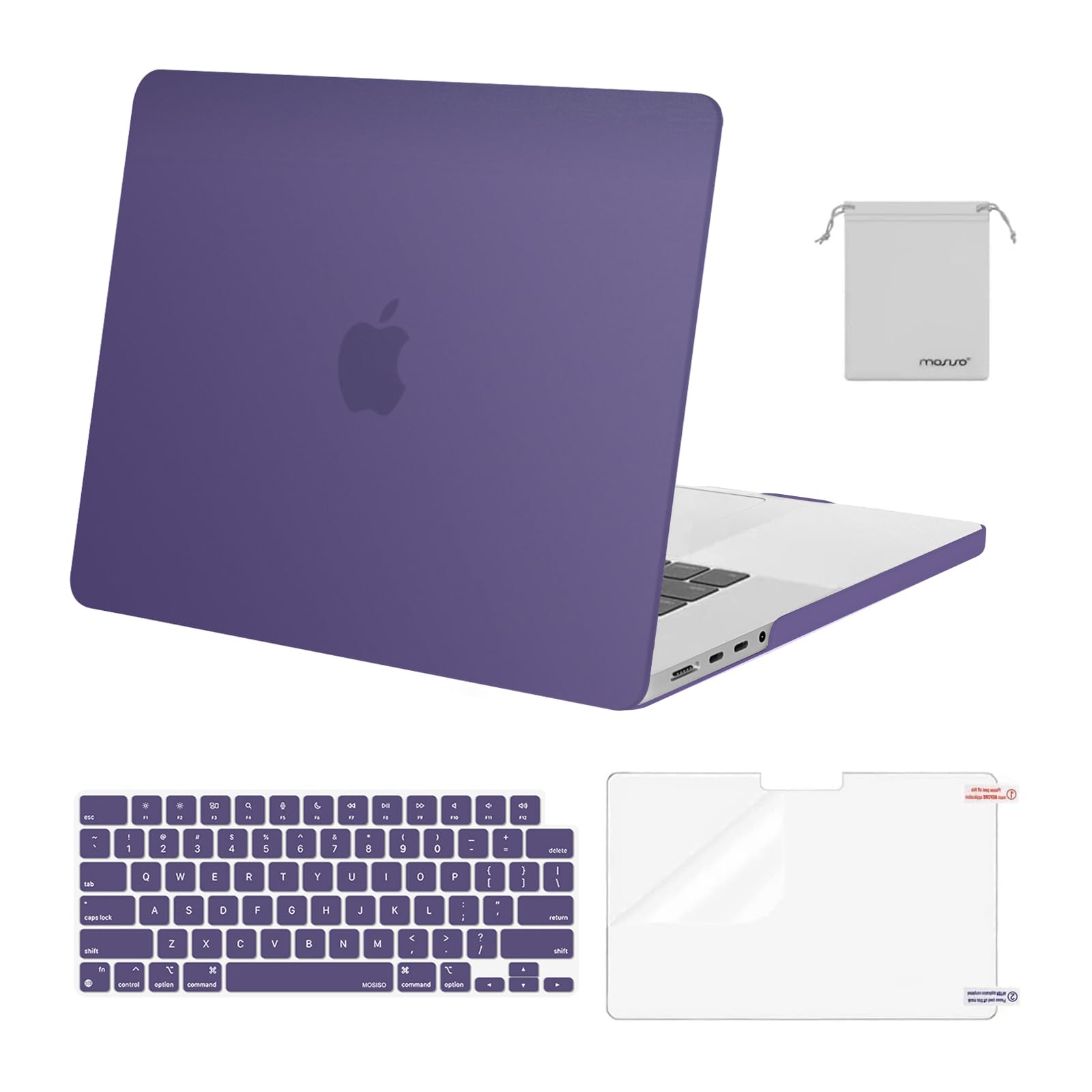 MOSISO Compatible with MacBook Pro 16 inch Case 2025 2024 2023 2022 2021 M4 M3 M2 M1 A3403 A3186 A2991 A2780 A2485 Pro Max, Plastic Hard Shell&Keyboard Cover&Screen Film&Storage Bag, Navy Blue