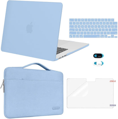 MOSISO Compatible with MacBook Air 13 inch Case M2-M5 2022-2026 A3449 A3240 A3113 A2681, Hard Shell, Sleeve Bag, Keyboard Skin, Webcam Cover & Screen Film