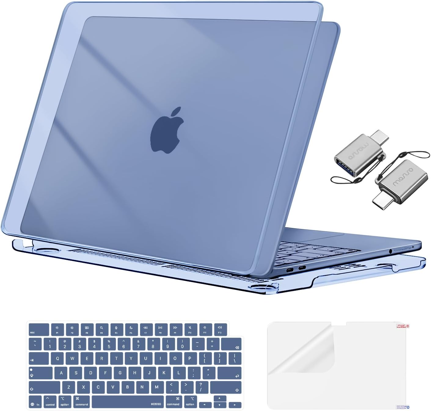 MOSISO Crack-Resistant Cover Compatible with MacBook Neo Case 13 inch 2026 Release Model A3404 with A18 Pro Chip, Protective Hard Shell&Keyboard Cover&Screen Film&Type C, Crystal Clear mysite
