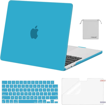 MOSISO Compatible with MacBook Air 13 inch Case M2-M5 2022-2026 A3449 A3240 A3113 A2681, 4 in 1 Protective Kit: Hard Shell, Keyboard Cover, Screen Film & Storage Pouch