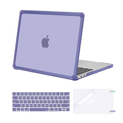 MOSISO Compatible with MacBook Pro 13 inch Case M2 2025-2016 A2338 M1 A2251 A2289 A2159 A1989 A1708 A1706, Anti-Cracking Heavy Duty Plastic TPU Bumper Hard Case&Keyboard Skin&Screen Film, Pink