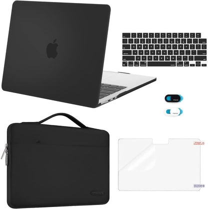 MOSISO Compatible with MacBook Air 13 inch Case M5 2026 M4 2025 M3 M2 2024-2022 A3449 A3240 A3113 A2681,Hard Shell&Sleeve Bag&Keyboard Skin&Webcam Cover&ScreenFilm for MacBook Air 13.6