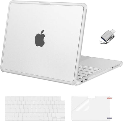 MOSISO Compatible with MacBook Neo 13 inch Case 2026 A3404 A18 Pro Chip, 4‑in‑1 Hard‑Shell Protection Kit