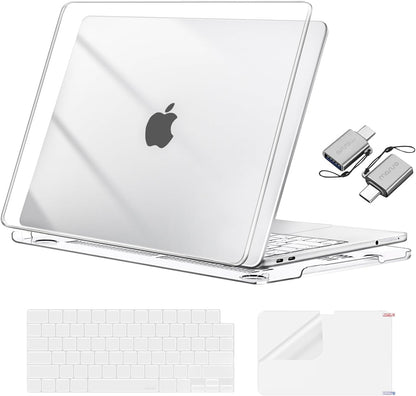 MOSISO Crack-Resistant Cover Compatible with MacBook Neo Case 13 inch 2026 Release Model A3404 with A18 Pro Chip, Protective Hard Shell&Keyboard Cover&Screen Film&Type C, Crystal Clear mysite