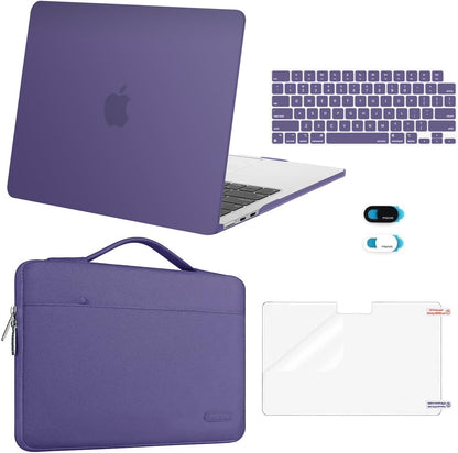 MOSISO Compatible with MacBook Air 13 inch Case M5 2026 M4 2025 M3 M2 2024-2022 A3449 A3240 A3113 A2681,Hard Shell&Sleeve Bag&Keyboard Skin&Webcam Cover&ScreenFilm for MacBook Air 13.6