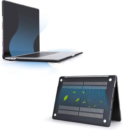 MOSISO Compatible with MacBook Pro 16 inch Case 2020 2019 Release A2141 with Touch Bar Touch ID, Plastic Peony Hard Shell Case & Keyboard Cover Skin & Screen Protector, Black