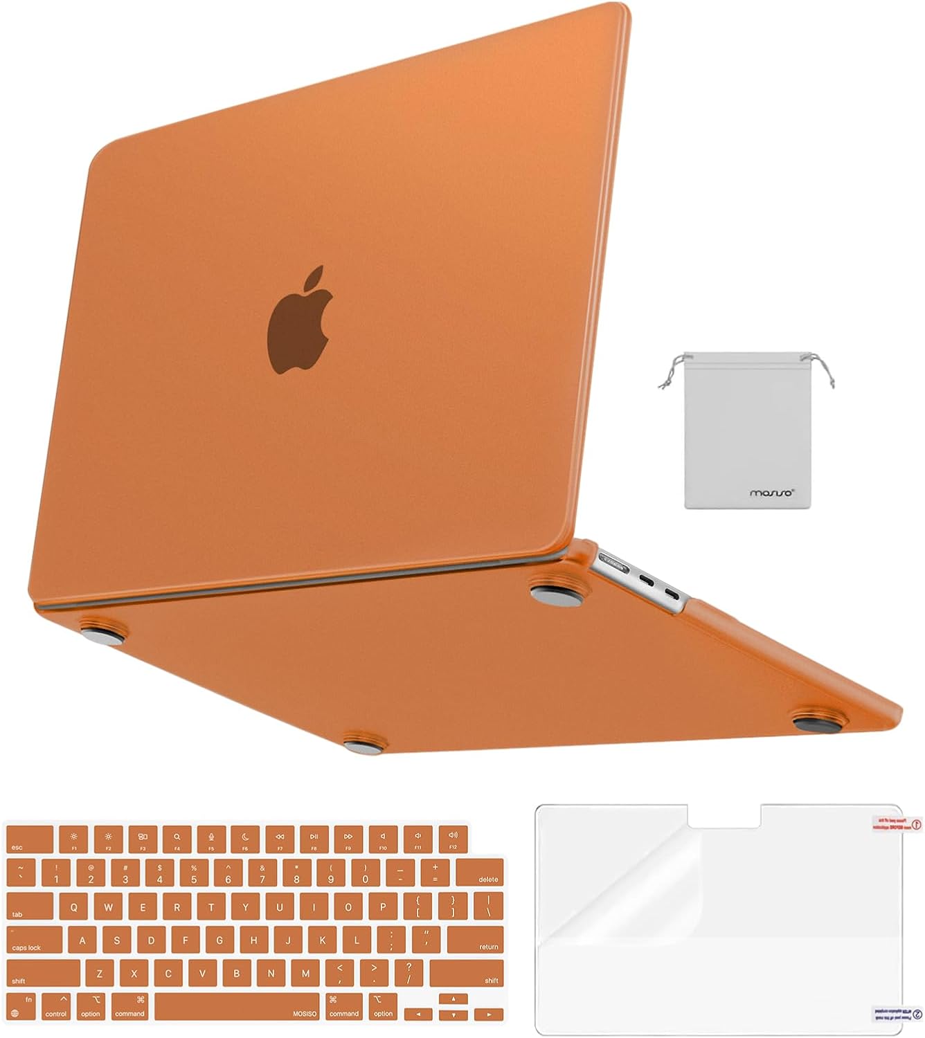 MOSISO Compatible with MacBook Air 13 inch Case M5 2026 M4 M3 M2 2025-2022 A3449 A3240 A3113 A2681, 4 in 1 Kit Matte Hard Shell for MacBook Air 13.6 Case, Anti-Fingerprints&Ultra-Thin, Starlight Clear