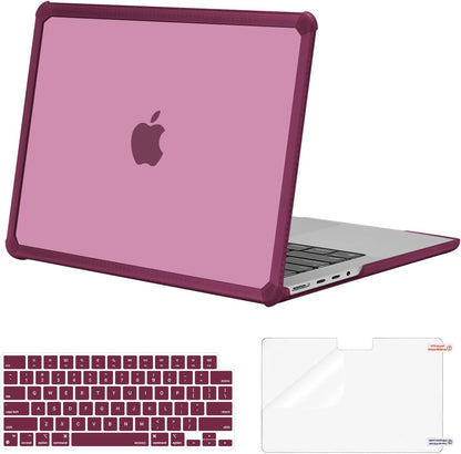 MOSISO Compatible with MacBook Pro 14 inch Case M5-M1 2026-2021 A3427 A3426 A3434 A3112 A3185 A3401 A2918 A2992 A2779 A2442,3 in 1 Kit Anti-Crack Hard Shell with TPU Bumper