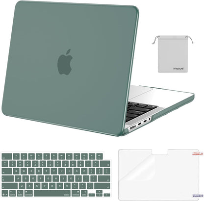 MOSISO 4in1 MultiColor Hard Shell Case Compatible with MacBook Pro 16 Inch M5-M1 Protective Laptop Cover With Keyboard Cover Screen Film Storage Pouch
