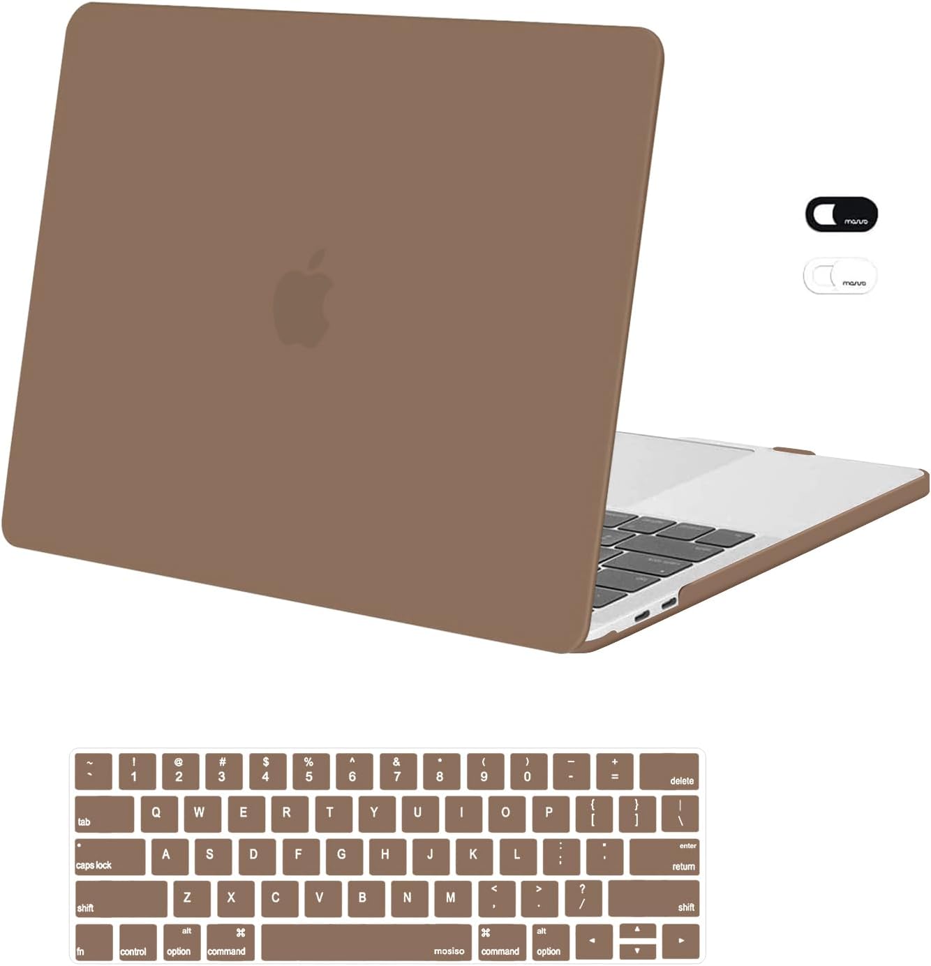 MOSISO Compatible with MacBook Pro 13 inch Case M2 2026, 2025, 2024-2016 A2338 M1 A2251 A2289 A2159 A1989 A1708 A1706,Plastic Hard Case&Keyboard Skin&Webcam Cover for MacBook Pro 13.3, Rose Quartz