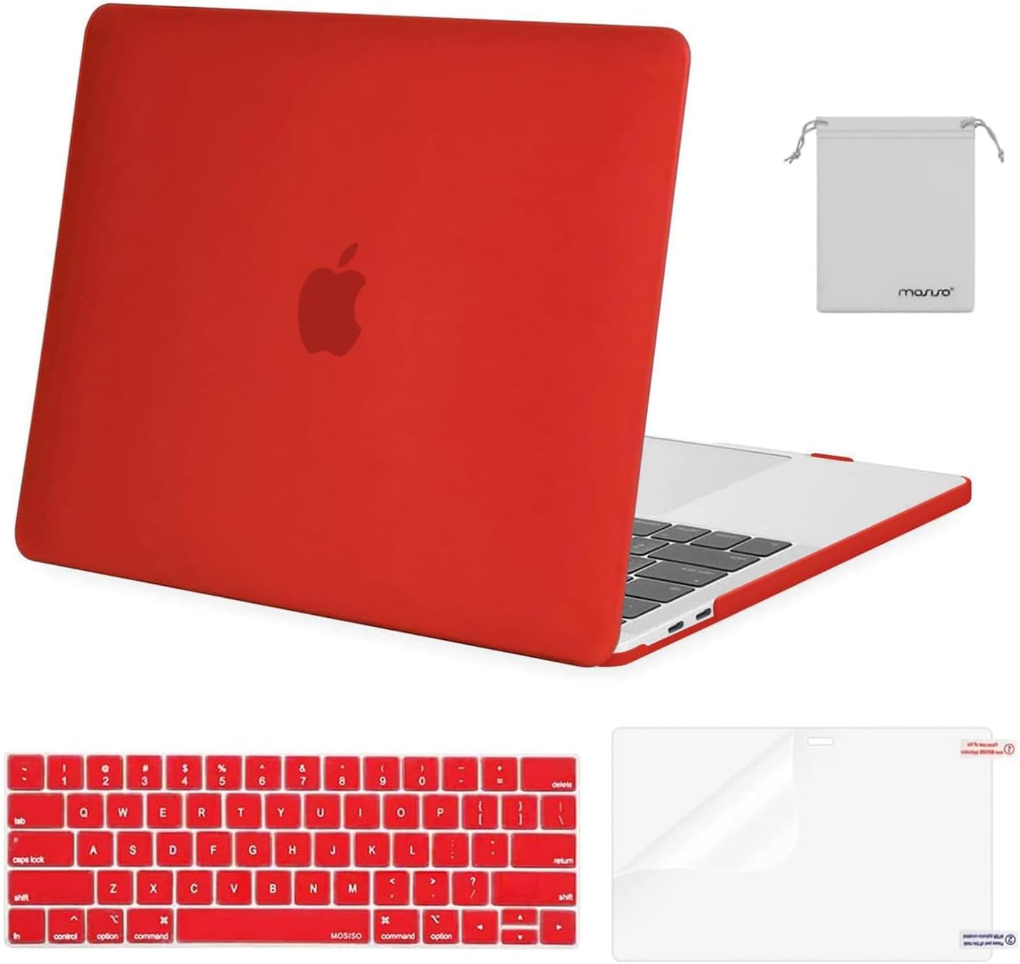 MOSISO Compatible with MacBook Pro 13 inch Case M2 2026 2025 2024 2023 2022-2016 A2338 M1 A2251 A2289 A2159 A1989 A1708 A1706,Plastic Hard Shell&Keyboard Cover&Screen Film&Storage Bag, Black