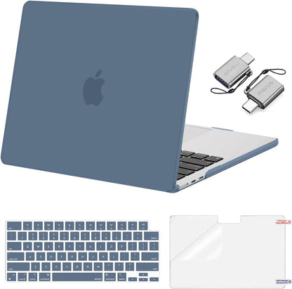 MOSISO Compatible with MacBook Air 13 inch Case M2-M5 2022-2026 A3449 A3240 A3113 A2681, 3 in 1 Heavy Duty Crack Resistant Hard Case with TPU Bumper