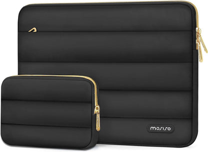 MOSISO Laptop Case 14 inch, 14 inch Puffy Laptop Sleeve Compatible with HP Lenovo Dell ASUS Acer, HP Stream, Dell Latitude, Lenovo IdeaPad, Polyester Horizontal Bag with Small Case, Antique Green mysite