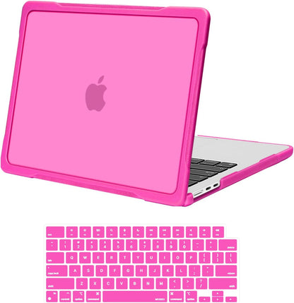 MOSISO Compatible with MacBook Air 13 inch Case M2-M5 2022-2026 A3449 A3240 A3113 A2681, 2 in 1 Kit Crack-Resistant Hard Case with Soft TPU Bumper