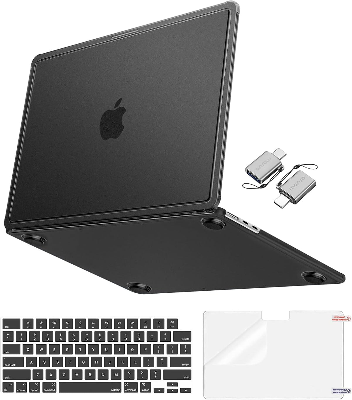 MOSISO 4-in-1 Hard Shell Case for MacBook Air 13 & 13.6 Inch M5 M4 M3 M2 (2026-2022) — A3449/A3240/A3113/A2681, Matte Anti-Fingerprint Kit
