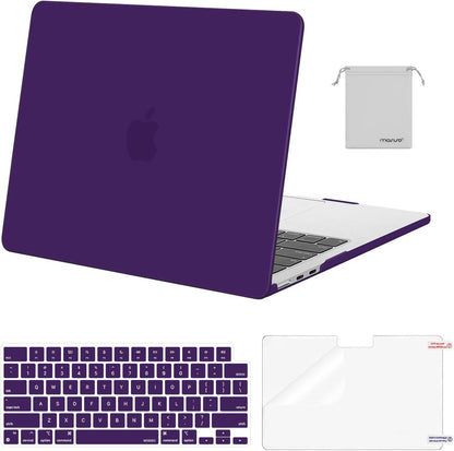 MOSISO Compatible with MacBook Air 13 inch Case M2-M5 2022-2026 A3449 A3240 A3113 A2681, 4 in 1 Protective Kit: Hard Shell, Keyboard Cover, Screen Film & Storage Pouch