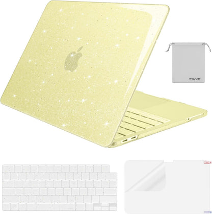 MOSISO Sparkly Glitter Case Compatible with MacBook Neo Case 13 inch 2026 Release Model A3404 with A18 Pro Chip, Crack-Resistant Protective Hard Shell Case&Keyboard Cover&ScreenFilm&Pouch, Transparent mysite